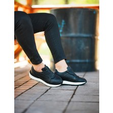 BLACK GİVİZ 3221 HAKİKİ DERİ ERKEK SNEAKER SİYAH