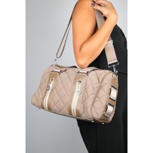 Luvi Liebes Koyu Bej Kadın Kol Çantası