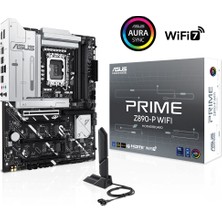 ASUS PRIME Z890-P WIFI Intel Z890 8400MHZ DDR5 LGA1851  DP HDMI USB4 4x M2 USB3.2 WiFi 7 + BT AURA RGB 2.5Gbit LAN ATX (PRIME Z890-P WIFI) Anakart