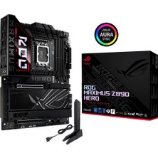 ASUS ROG MAXIMUS Z890 HERO Intel Z890 9200MHZ DDR5 LGA1851  HDMI 2xUSB4 6x M2 USB3.2 WiFi 7 + BT AURA RGB 5Gbit + 2.5Gbit LAN (ROG MAXIMUS Z890 HERO) Anakart