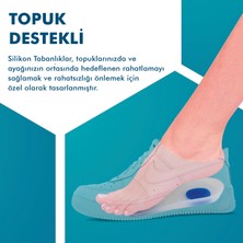 Medigel Jel Topuk Destekli Slikon Yumuşak Ayakkabı Tabanlığı Ark Destekli 3/4 Yarım Tabanlık