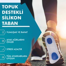 Medigel Jel Topuk Destekli Slikon Yumuşak Ayakkabı Tabanlığı Ark Destekli 3/4 Yarım Tabanlık