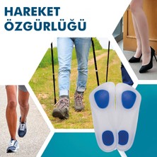 Medigel Jel Topuk Destekli Slikon Yumuşak Ayakkabı Tabanlığı Ark Destekli 3/4 Yarım Tabanlık