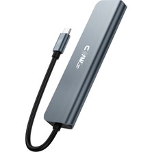 Claw's CHUB007-P 7in1 Windows & Mac 100w Hızlı Şarj - Type-C to 4K HDMI *1x USB-C 100W PD *1x USB-C Data *1x USB 3.0 5Gbps *1x USB 2.0 480 Mbps *2x TF/SD Card 7in1 Çevirici HUB Çoklayıcı