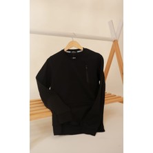 Keyt Sport Kanguru Cepli Fermuar Detaylı Kapüşonsuz Sweatshirt %75 Cotton %25 Polyester