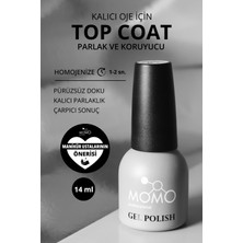 Momo Professional 14 ml Top Coat  Şeffaf Kalıcı Oje