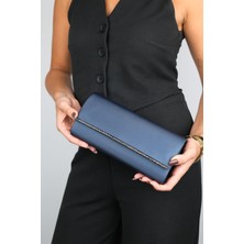 Luvi Marıa Laci Saten Platin Taşlı Kadın Abiye Çanta