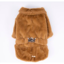 Pawstar Kahverengi Paris Kedi Köpek Peluş Ceket