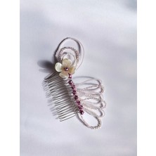 Bivalvia Accessories Pembe Boncuklu Tarak Toka