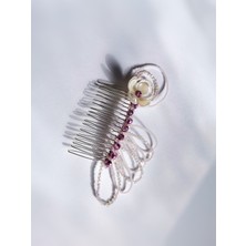 Bivalvia Accessories Pembe Boncuklu Tarak Toka