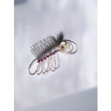 Bivalvia Accessories Pembe Boncuklu Tarak Toka
