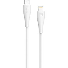 Shaza 30W Type-C To Lightning Soft Şarj ve Data Kablosu