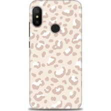 Kılıf Evreni Xiaomi Mi A2 Lite Kılıf Hd Baskılı Kılıf - Kahve Leoapar + 9h Nano Ekran Koruyucu