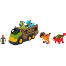 Happy Line Dino Troops Kids 4'lü Dino Transporter Truck