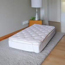 Relax Bedding Smart Kuştüyü Yatak Pedi, Topper, Nefes Alan Pamuk Örme Kumaşlı 140 X 190 Cm.