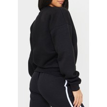 CU Collection Scorpio Akrep Burç Baskılı Siyah Unisex Kadın Erkek Pamuklu Sweatshirt CU218