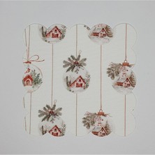 Deco Sulu Boya Elegant Küreler Desenli Dijital Baskılı Kokteyl Peçetesi
