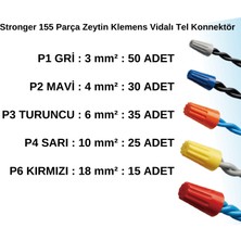 Stronger 155 Parça Zeytin Klemens Vidalı Tel Konnektör Seti