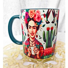 Mugs And Love F. Kahlo Vintage Baskı Büyük Boy Kupa