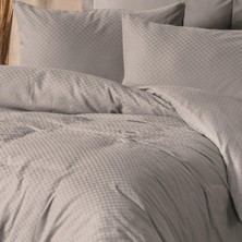 Panemo Plaıd Reaktif Nevresim Takımı - Gri