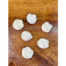 Gönülden Tasarım 6 Adet Keçe Çiçek Set Dikiş Giyim Çanta Süsü 3 x 3 cm