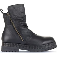 Bueno Shoes Siyah Deri Kadın Düz Bot 01WT3800 01WT3800