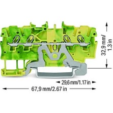 Wago 2000-1407 4 Iletkenli Topraklı Klemens 1 Mm²