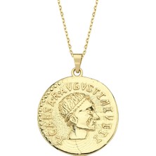 Altın Sepeti Altın Eski Para Modeli Sezar Kolye