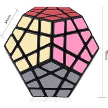 PEACH23 Saytay D-Fantix Shengshou Megaminx Hız Küp 3x3 Dodecahedron Altıgen Bulmaca Oyuncak Siyah ST-001 (Yurt Dışından)