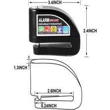 Deanb ISO9001 Kalite 6mm Çelik Pim Motosiklet Bisiklet Scooter Alarmı Disk Fren Kilit Alarmlı Motor Kilidi