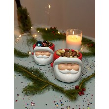 2 Li Set Noel Baba Figürü El Yapımı Sunumluk Biblo