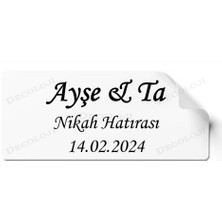 Söz, Nişan, Kına, Düğün, Mevlüt, Sünnet, Okul, Nikah Şekeri Isim Etiketi, Beyaz Yapışkanlı Kağıt, Sticker, Kişiye Özel