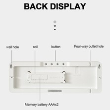 SZYKD 6629 13 Inç LED Oturma Odası Büyük Ekran Duvar Saati 13 Inç Beyaz Kabuk Turuncu Açık Turuncu (Yurt Dışından)