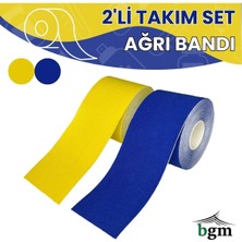 BGM Agrı Bandı Sarı Lacivert Takım Paketi Kinesio Tape 4,5 M x 5 cm