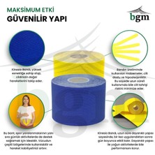 BGM Agrı Bandı Sarı Lacivert Takım Paketi Kinesio Tape 4,5 M x 5 cm