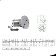 Erol Fuel Dolum Kapağı Eğimli Krom 38MM