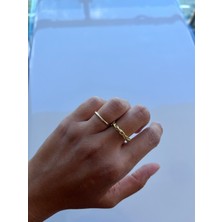 Yubi Jewelery Kalın Burgu Arası Açık Yüzük