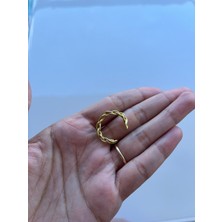 Yubi Jewelery Kalın Burgu Arası Açık Yüzük