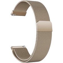 Huawei Watch 4 Pro ile Uyumlu Kordon 22 mm Metal Hasır Kordon