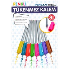 Pensan Triball Tükenmez Kalem Renkli 8'li T1096