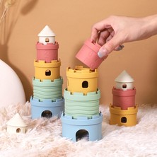 First Çocuk Eğitici Silikon Kale Jenga Oyuncak Yapı Taşları (Yurt Dışından)
