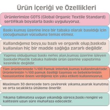 Outdoor One Uzun Kollu Organik Pamuk Baskılı Bebek Body Çıtçıtlı Zıbın ZBN106