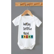Outdoor One Organik Pamuk Herşey Seninle Güzel Xalam Zarf Yaka Bebek Body ZBN0141