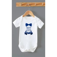 Outdoor One Organik Pamuk Sünnet Oldum Alırım Bir Maşallah Baskılı Bebek Body Çıtçıtlı Badi ZBN187