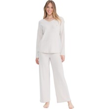 U.s. Polo Assn. Kadın Uzun Kollu V Yaka Pijama Takımı S25090