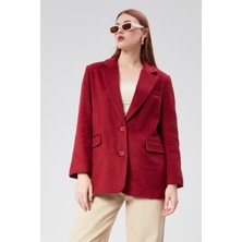 Bolivente Kruvaze Yaka Regular Fit Kaşe Ceket