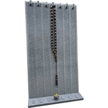 Megass Dekor Yerli Üretim Keten Kumaş Mavi Renk 45/25 cm Ayaklı Tırnaklı Tesbih Yüzük Kombin Sergileme Standı