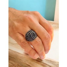 Defne Silver Desenli Yüzük