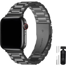 Apple Watch Seri 10 42 mm ile Uyumlu Paslanmaz Çelik Kordon ve Kayış Ayarlama Aparatı