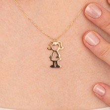 Fasek Gold Altın Kolye - Altın Kolye - Kız Çocuk 14 Ayar Altın Kolye